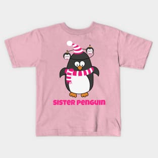 Christmas Penguin Pajama Costume Sister Penguin Shirt Tee T-Shirt Kids T-Shirt